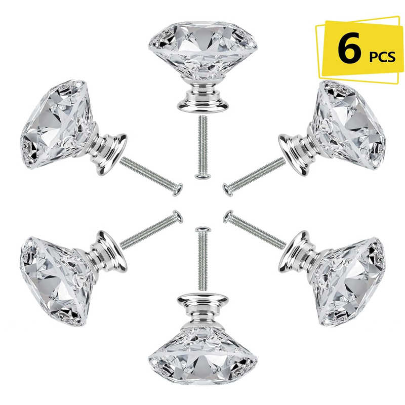 Furniture Hardware Jig - 6 قطع مقابض خزائن مع براغي،